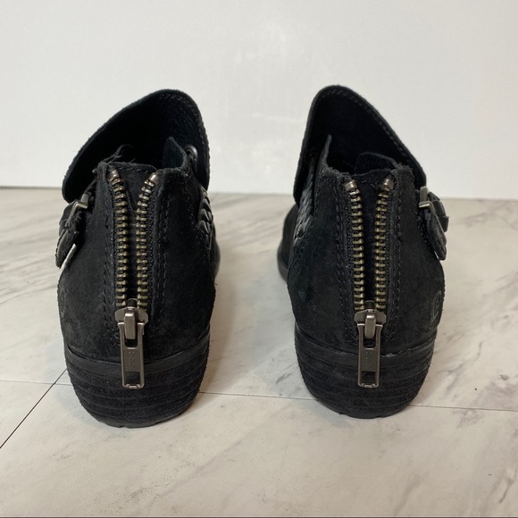 Born Sylvia Distressed Leather Black Bootie 7M - Picture 4 of 14